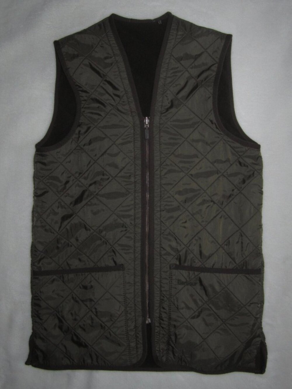 BARBOUR Polarquilt Waistcoat Zip Liner Quilted Vest Size Small